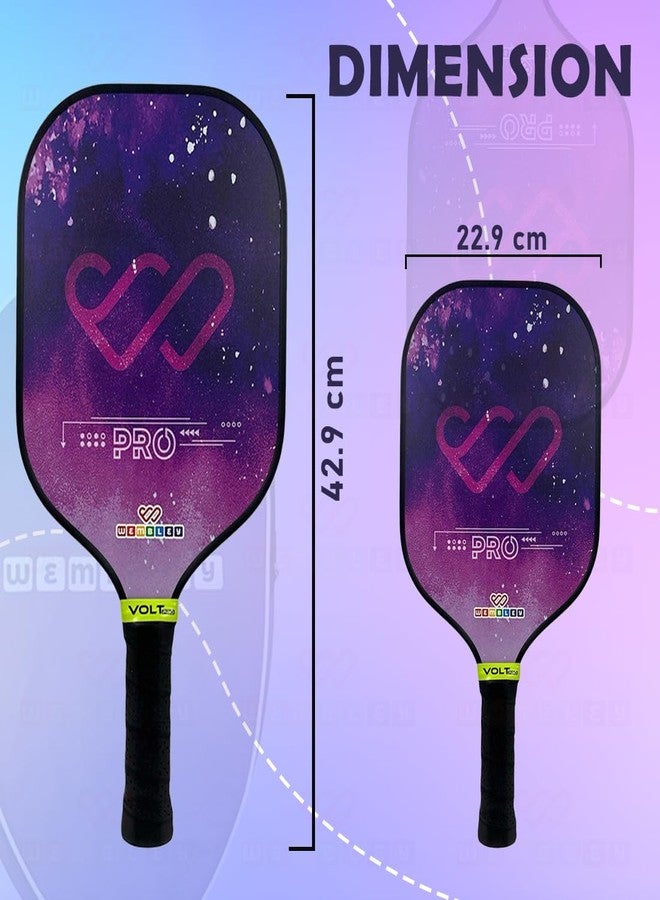 Wembley Pickleball Paddle Set| Sturdy and Lightweight Pickle Ball Racket with Anti-Slip Grip| Ideal for Kids and Adults (Purple) - Image 2